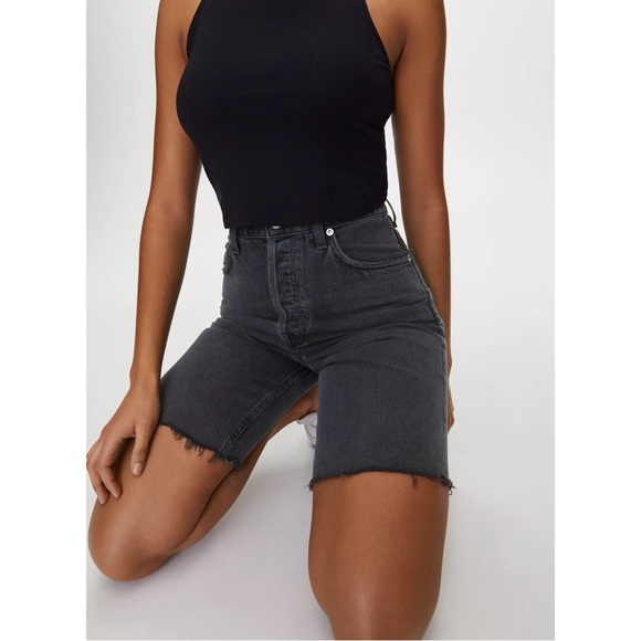 Agolde 90's Pinch Waist High Rise Straight Leg Shorts NWT - Picture 12 of 13